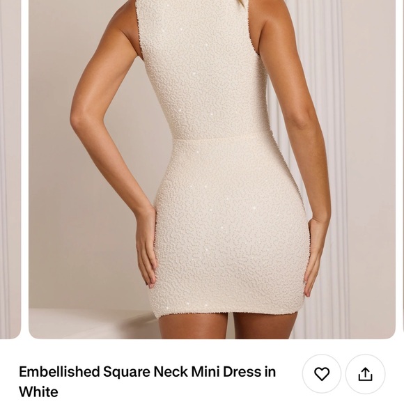 Oh Polly Chic Cream Mini Dress - Picture 2 of 5